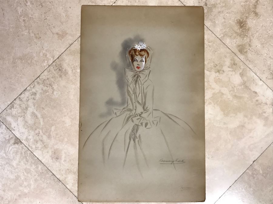 Rosemary Odell Original Costume Sketch Signed [Photo 4]