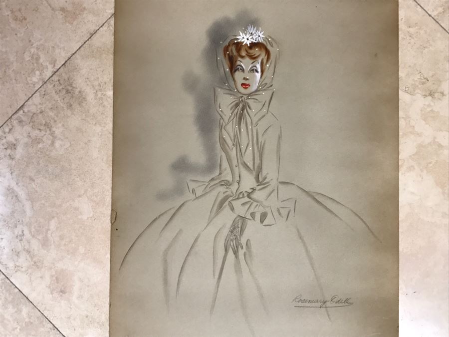 Rosemary Odell Original Costume Sketch Signed [Photo 2]