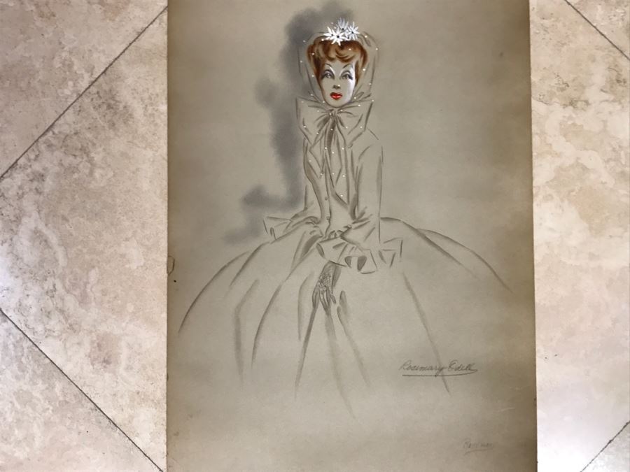 Rosemary Odell Original Costume Sketch Signed [Photo 5]