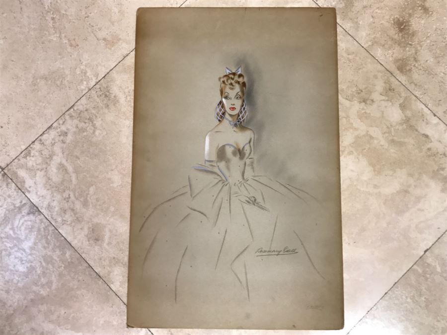 Rosemary Odell Original Costume Sketch Signed [Photo 3]