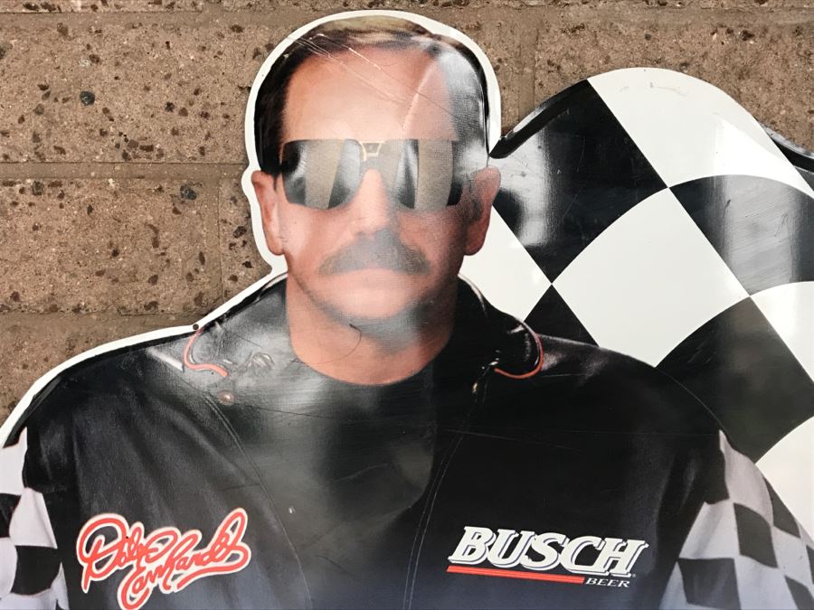 Vintage 1999 Annheuser Busch Beer NASCAR Dale Earnhardt Official Bar Metal Litho Advertising Sign 2'7' X 2'6' [Photo 11]