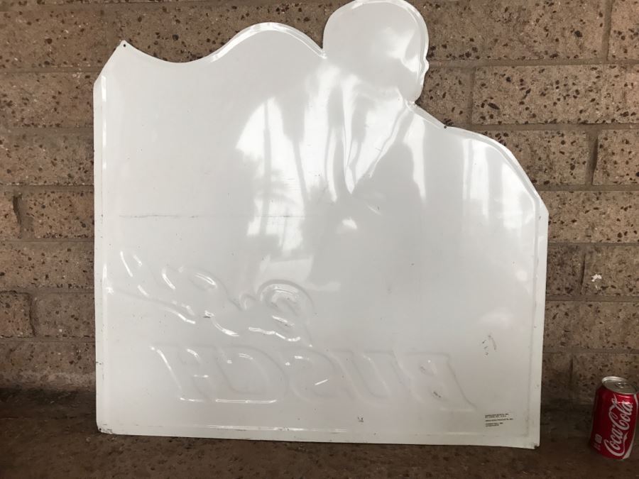 Vintage 1999 Annheuser Busch Beer NASCAR Dale Earnhardt Official Bar Metal Litho Advertising Sign 2'7' X 2'6' [Photo 12]