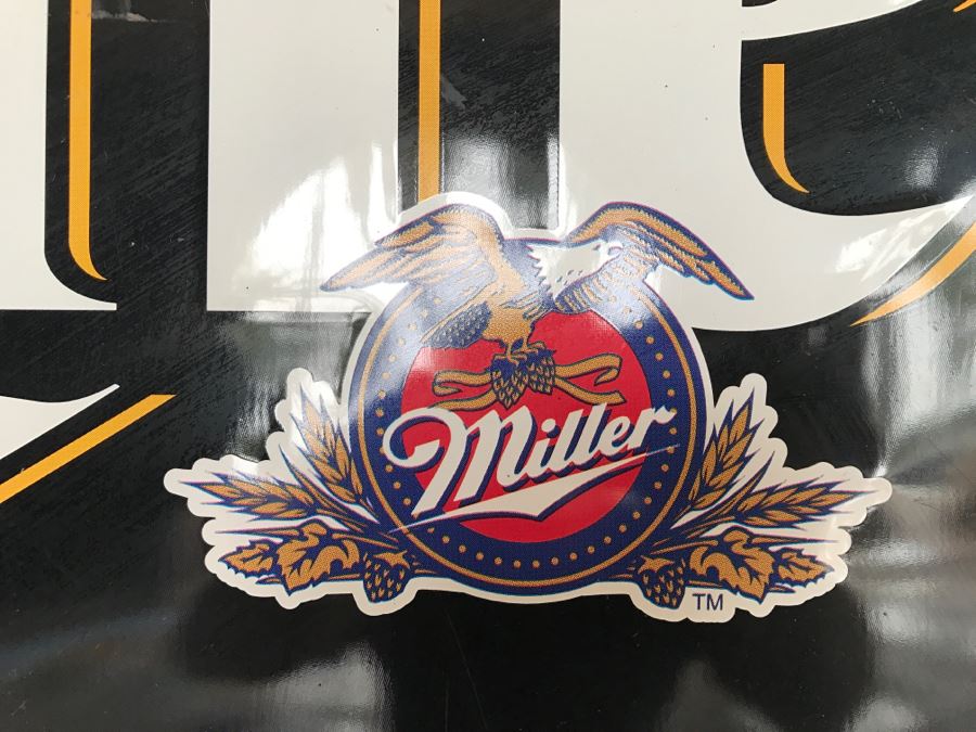 Vintage 1995 Miller Lite Beer NFL Football Super Bowl XXX Jan 28, 1996 Sun Devil Stadium, Arizona Official Bar Metal Litho Advertising Sign 2'7' X 3'1' [Photo 16]