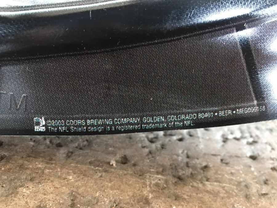 Vintage 2003 Coors Light Official Beer Sponsor NFL Football Official Bar Metal Litho Advertising Sign 2'10' X 1'7' [Photo 5]