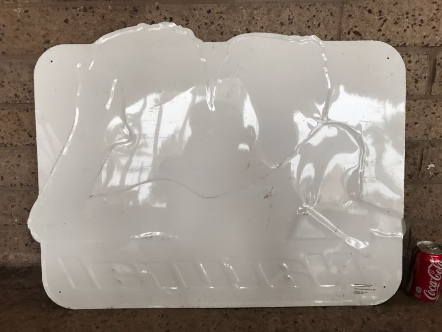 Vintage 1998 Natural Ice Beer Natural Light Beer Pin-Up Girl Official Bar Metal Litho Advertising Sign 2'8' X 2' [Photo 8]