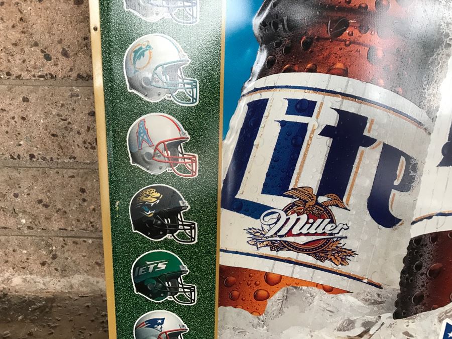 Vintage 1997 Miller Lite Super Bowl XXXI New Orleans, Louisiana Superdome Football Official Beer Sponsor NFL Football Official Bar Metal Litho Advertising Sign 2'6' X 3' [Photo 5]