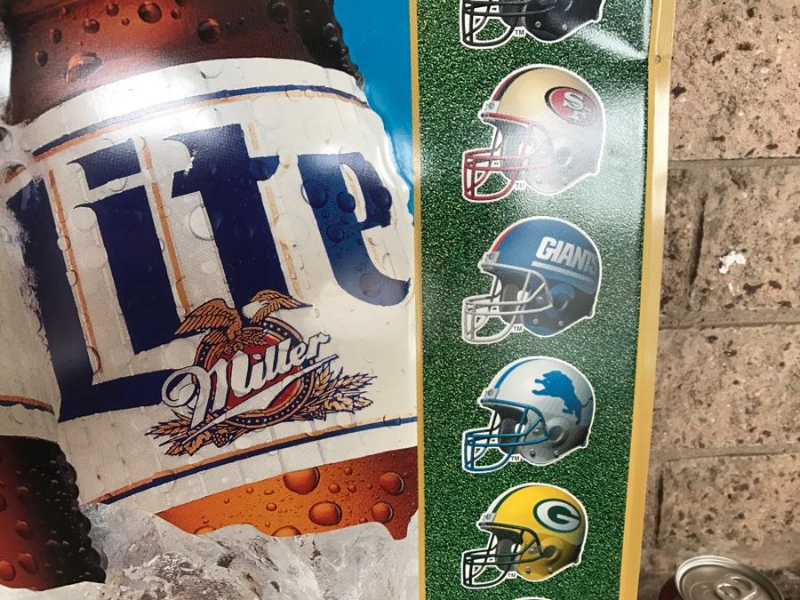 Vintage 1997 Miller Lite Super Bowl XXXI New Orleans, Louisiana Superdome Football Official Beer Sponsor NFL Football Official Bar Metal Litho Advertising Sign 2'6' X 3' [Photo 9]