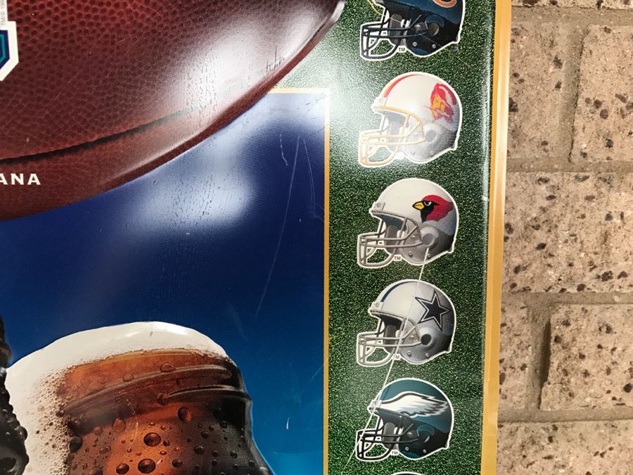 Vintage 1997 Miller Lite Super Bowl XXXI New Orleans, Louisiana Superdome Football Official Beer Sponsor NFL Football Official Bar Metal Litho Advertising Sign 2'6' X 3' [Photo 11]