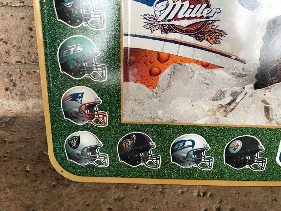 Vintage 1997 Miller Lite Super Bowl XXXI New Orleans, Louisiana Superdome Football Official Beer Sponsor NFL Football Official Bar Metal Litho Advertising Sign 2'6' X 3' [Photo 6]