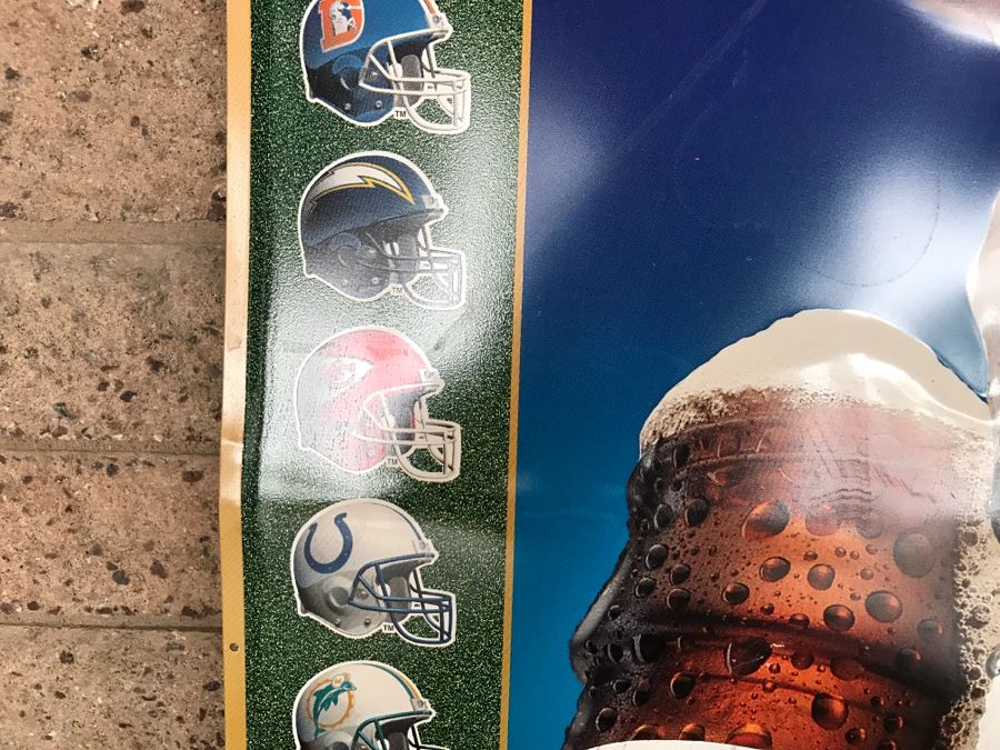 Vintage 1997 Miller Lite Super Bowl XXXI New Orleans, Louisiana Superdome Football Official Beer Sponsor NFL Football Official Bar Metal Litho Advertising Sign 2'6' X 3' [Photo 4]