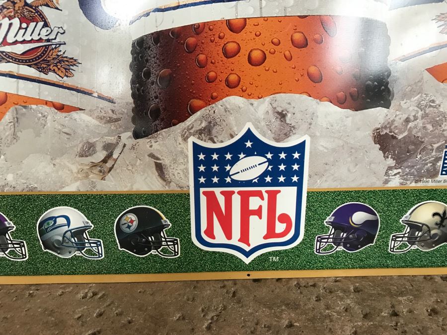Vintage 1997 Miller Lite Super Bowl XXXI New Orleans, Louisiana Superdome Football Official Beer Sponsor NFL Football Official Bar Metal Litho Advertising Sign 2'6' X 3' [Photo 7]