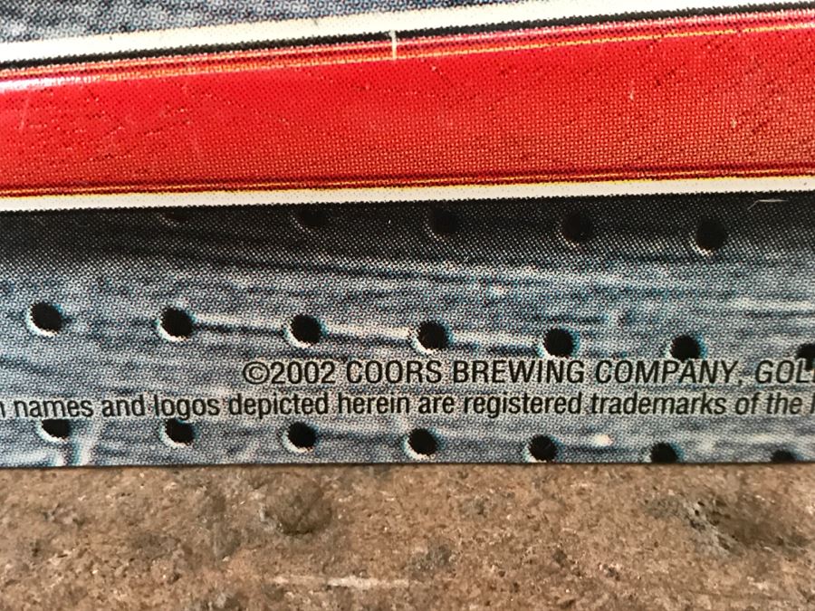 Vintage 2002 Coors Light Official Beer Sponsor NFL Football It's On Official Bar Metal Litho Advertising Sign 2'9' X 2'1' [Photo 8]