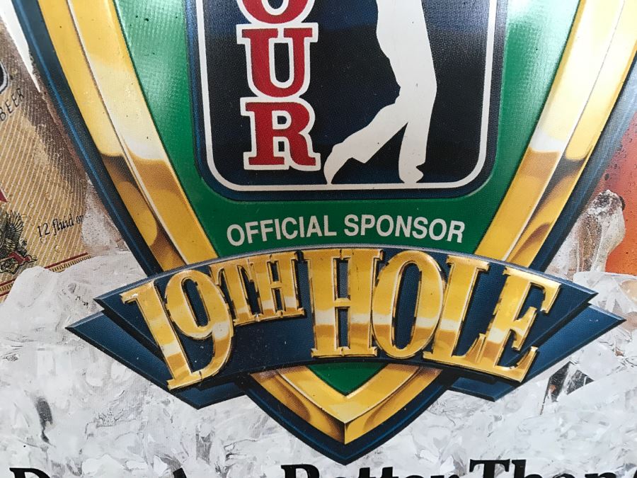 Vintage 1994 Michelob Beer PGA Tour Official Sponsor 19th Hole Some Days Are Better Than Others Official Bar Metal Litho Advertising Sign 2'9' X 1'6' [Photo 8]