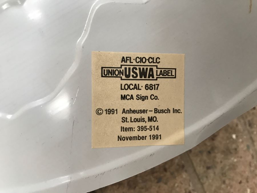 Vintage 1991 Michelob Dry Beer Water Ski Tour Official Bar Metal Litho Advertising Sign 2'5' X 2'1' [Photo 6]