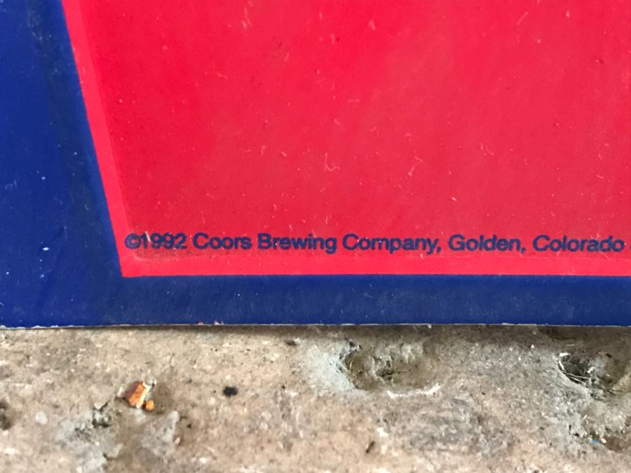 Vintage 1992 Coors Light Texas Music Beer Official Bar Metal Litho Advertising Sign 2'3' X 2' [Photo 4]