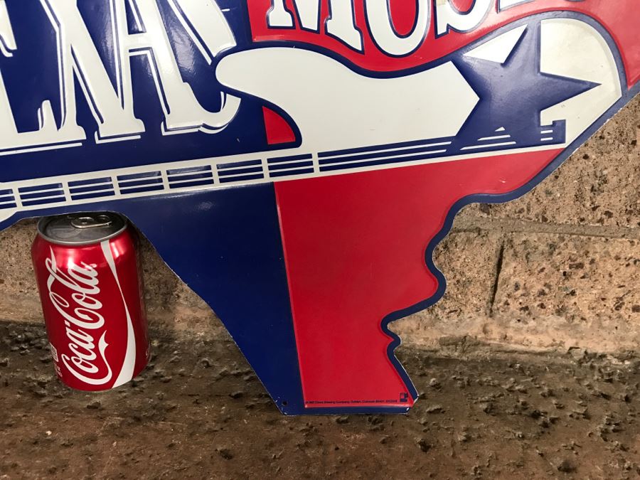 Vintage 1992 Coors Light Texas Music Beer Official Bar Metal Litho Advertising Sign 2'3' X 2' [Photo 3]