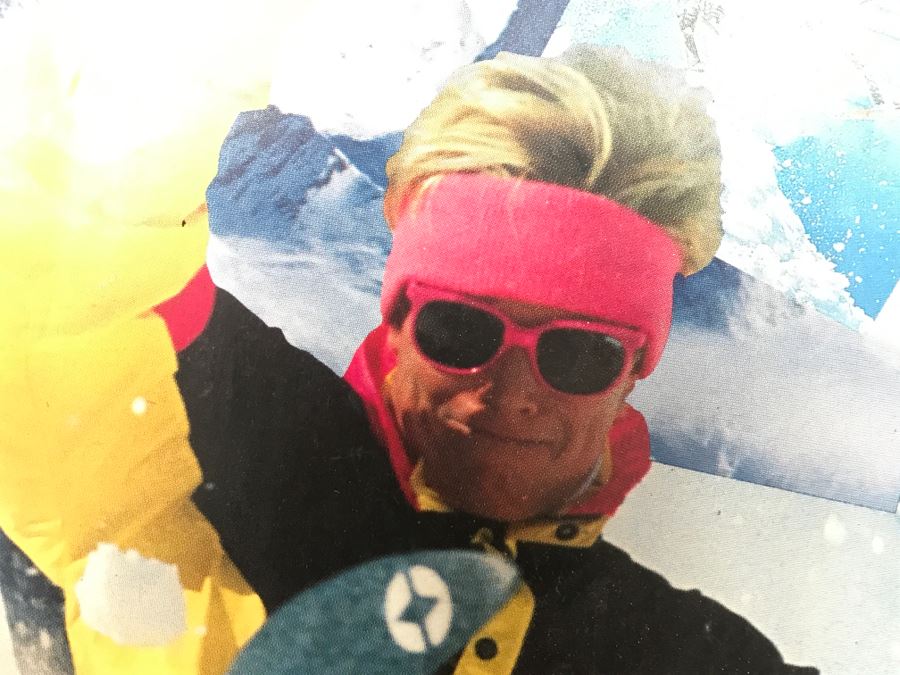 Vintage 1991 Bud Ski Team Budweiser Nothing Beats Skiing... Nothing Beats A Bud Beer Official Bar Metal Litho Advertising Sign 1'9' X 2'5' [Photo 9]