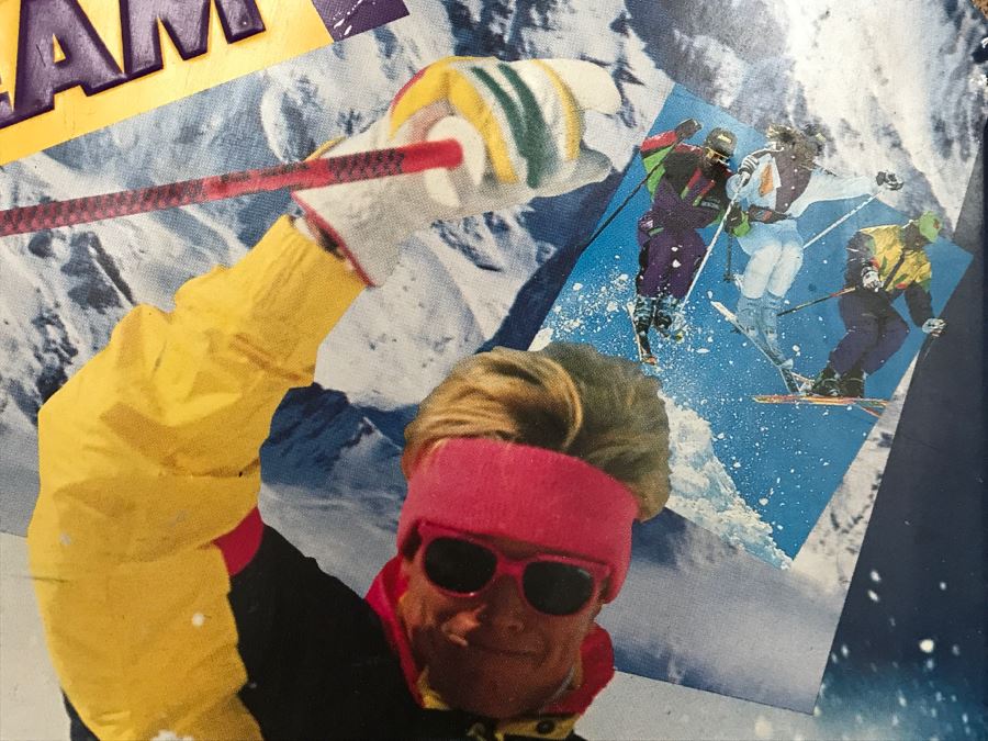 Vintage 1991 Bud Ski Team Budweiser Nothing Beats Skiing... Nothing Beats A Bud Beer Official Bar Metal Litho Advertising Sign 1'9' X 2'5' [Photo 8]