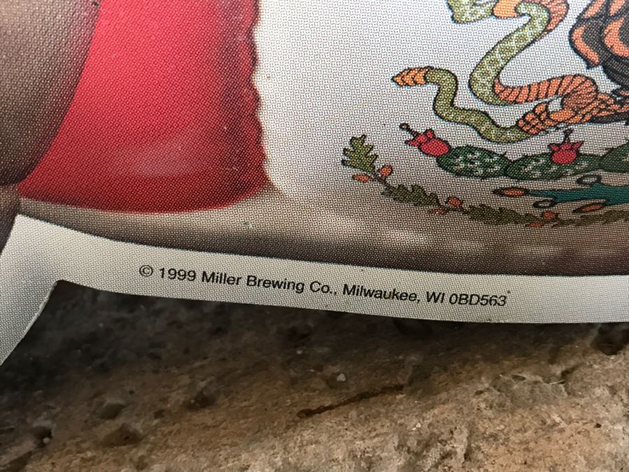 Vintage 1999 Miller Lite Mexico Soccer Bar Beer Official Bar Metal Litho Advertising Sign 2'7' X 1'8' [Photo 5]