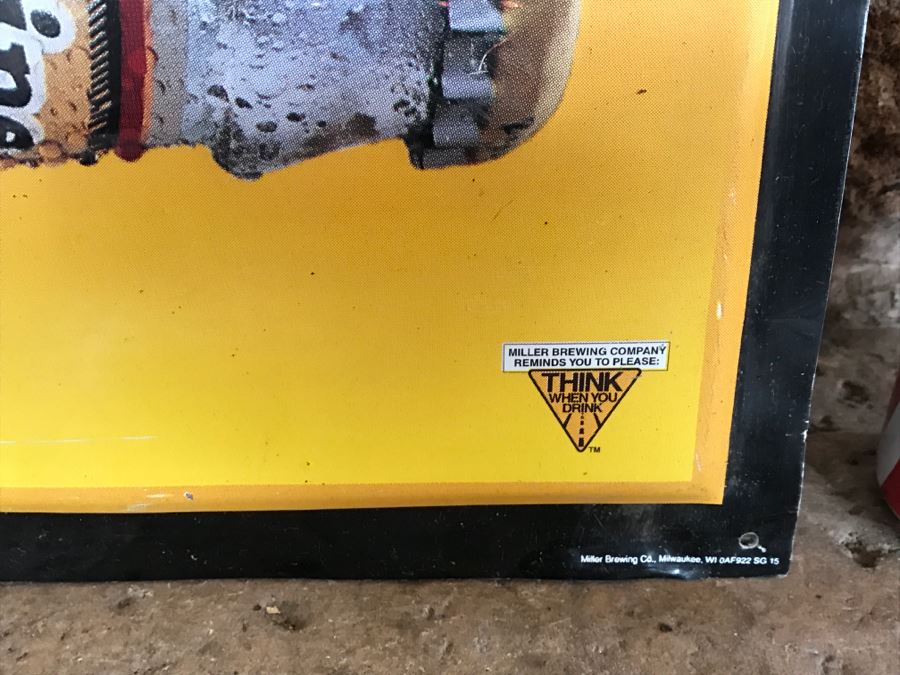 Vintage MGD Light Miller Genuine Draft Light Official Darting Center Beer Official Bar Metal Litho Advertising Sign 3'1' X 2'2' [Photo 9]