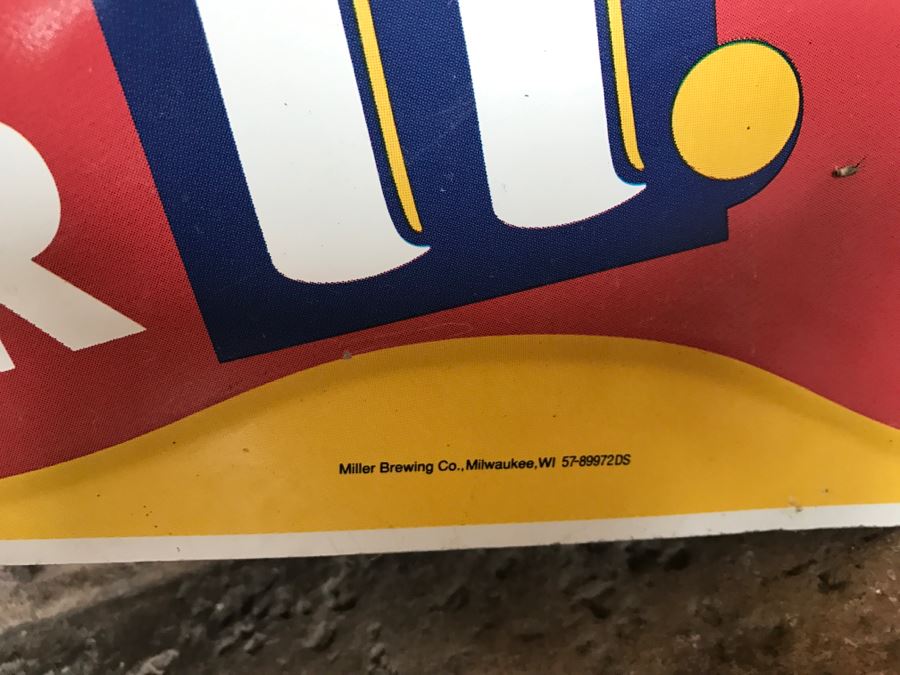 Vintage Miller Lite It's It And That's That Ask For It Beer Official Bar Metal Litho Advertising Sign 3'2' X 3' [Photo 8]