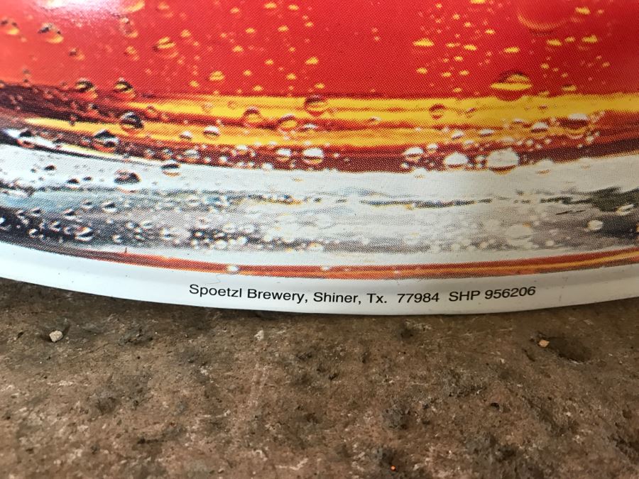 Vintage Shiner Bock On Tap Beer Official Bar Metal Litho Advertising Sign 1'6' X 2' [Photo 5]