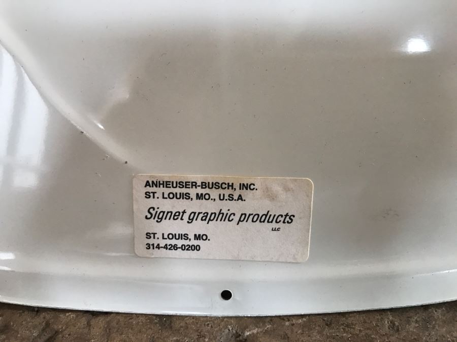 Vintage 1997 Budweiser King Of Beers Classic Longnecks Official Bar Metal Litho Advertising Sign 1'2.5' X 2'1' [Photo 8]