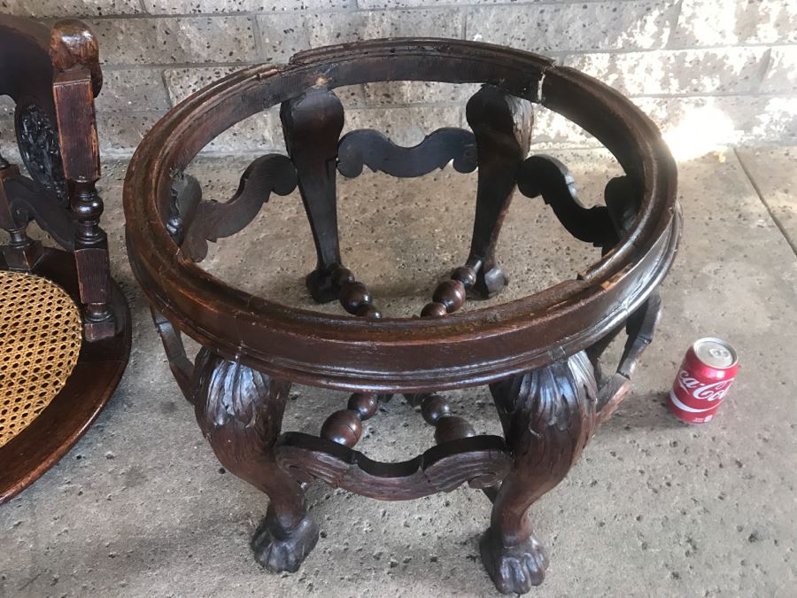 Dutch Colonial Burgermeister Chair Cane Seat - Seat Rotates 360Deg - Estimate $800-$1,200 [Photo 21]