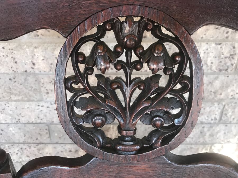 Dutch Colonial Burgermeister Chair Cane Seat - Seat Rotates 360Deg - Estimate $800-$1,200 [Photo 13]