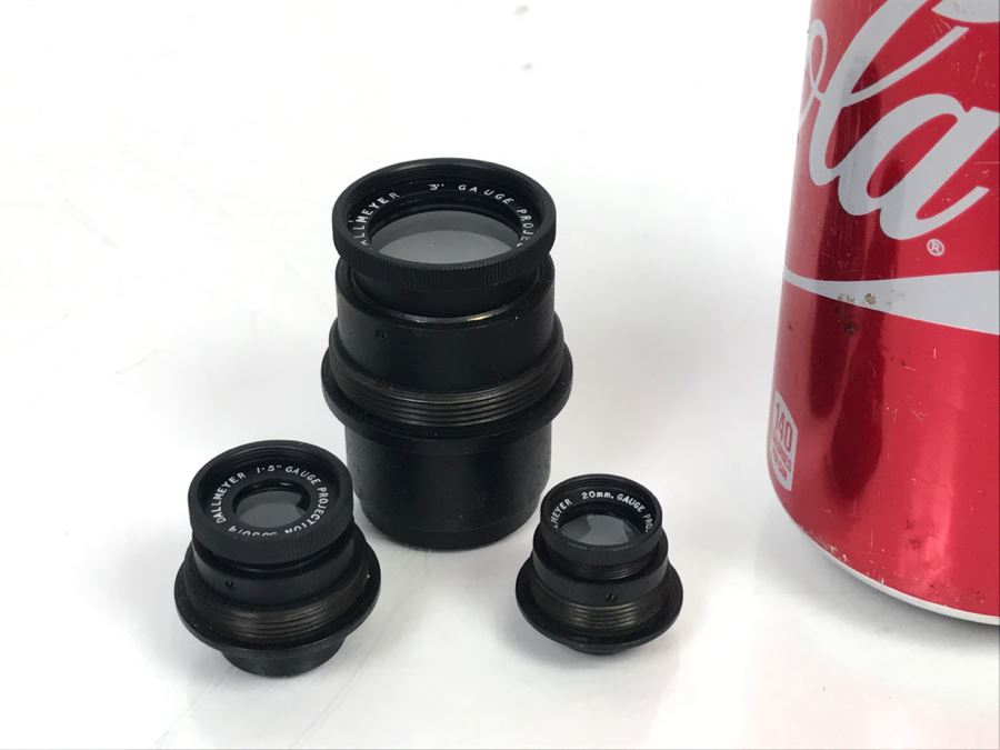 Set Of (3) Dallmeyer 20mm 1.5' 3' Gauge Projection Lenses [Photo 3]