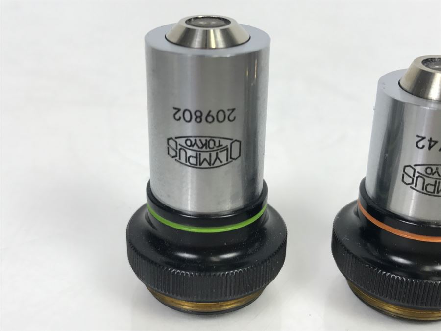 (7) Vintage Microscope Objective Lenses Including Brass Antique Ernst Leitz Wetzlar Lenses, Baush & Lomb, Seibert And Olympus Tokyo [Photo 13]