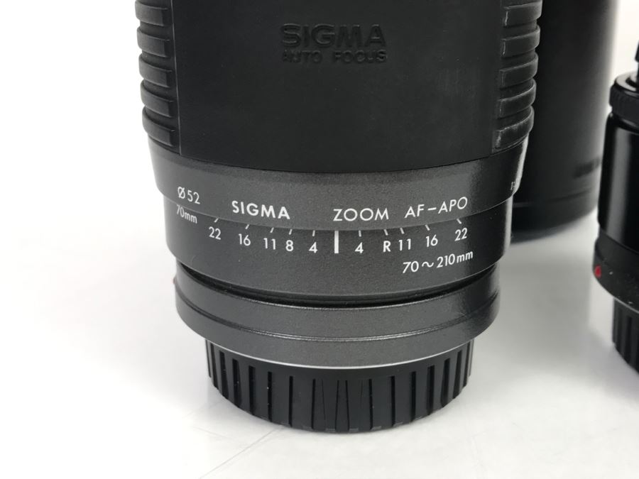 Pair Of SIGMA Camera Lenses SIGMA ZOOM AF-APO 70-210mm And SIGMA AF Super Wide Macro Lens [Photo 3]