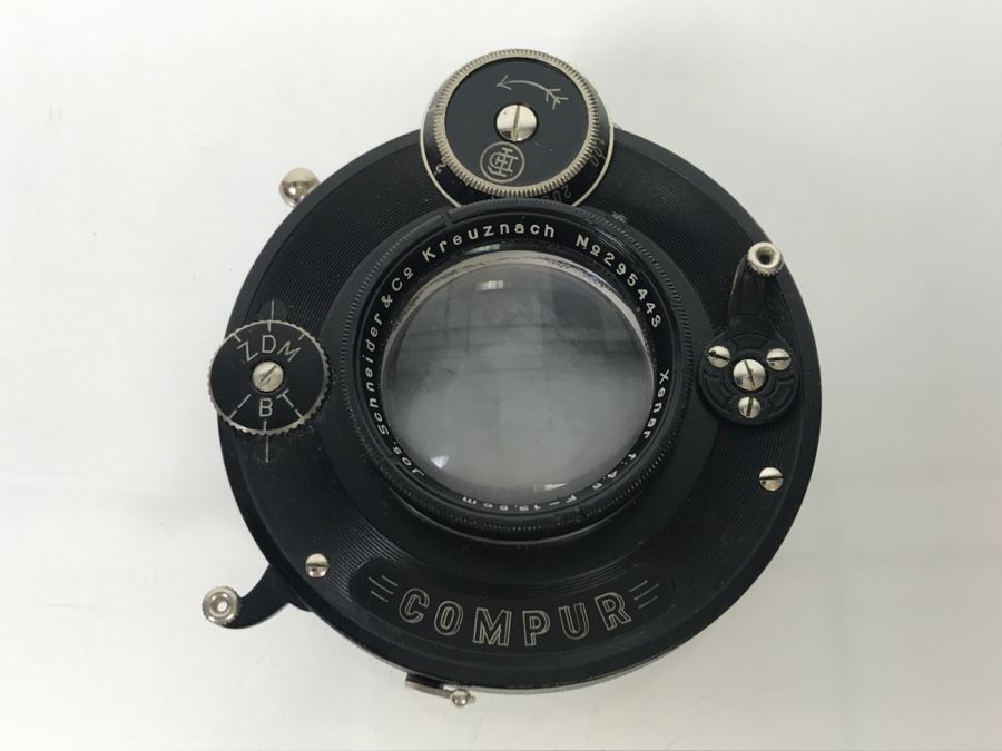 Antique COMPUR Jos. Schneider & Co Kreuznach Xenar Lens f:4.5 13.5cm Note Lens Has Some Cloudy Areas [Photo 5]