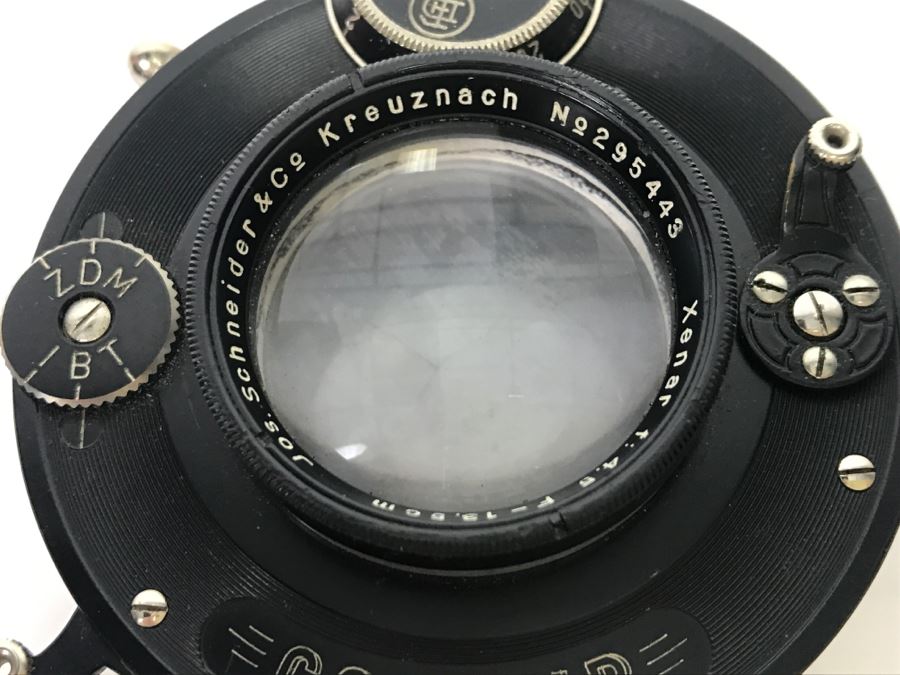 Antique COMPUR Jos. Schneider & Co Kreuznach Xenar Lens f:4.5 13.5cm Note Lens Has Some Cloudy Areas [Photo 3]
