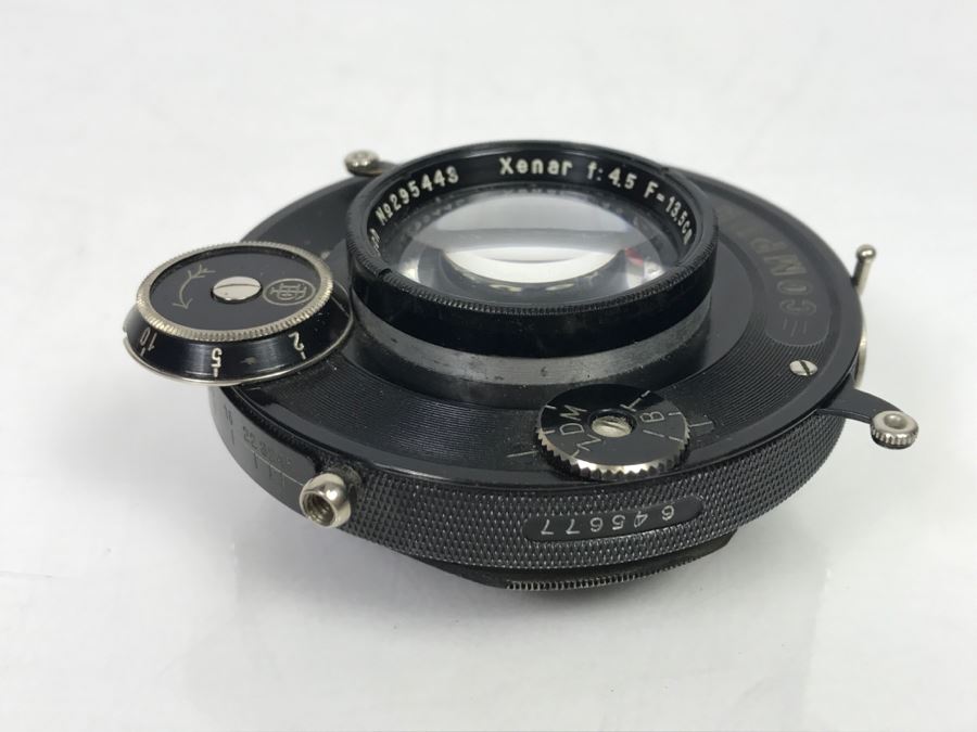 Antique COMPUR Jos. Schneider & Co Kreuznach Xenar Lens f:4.5 13.5cm Note Lens Has Some Cloudy Areas [Photo 8]