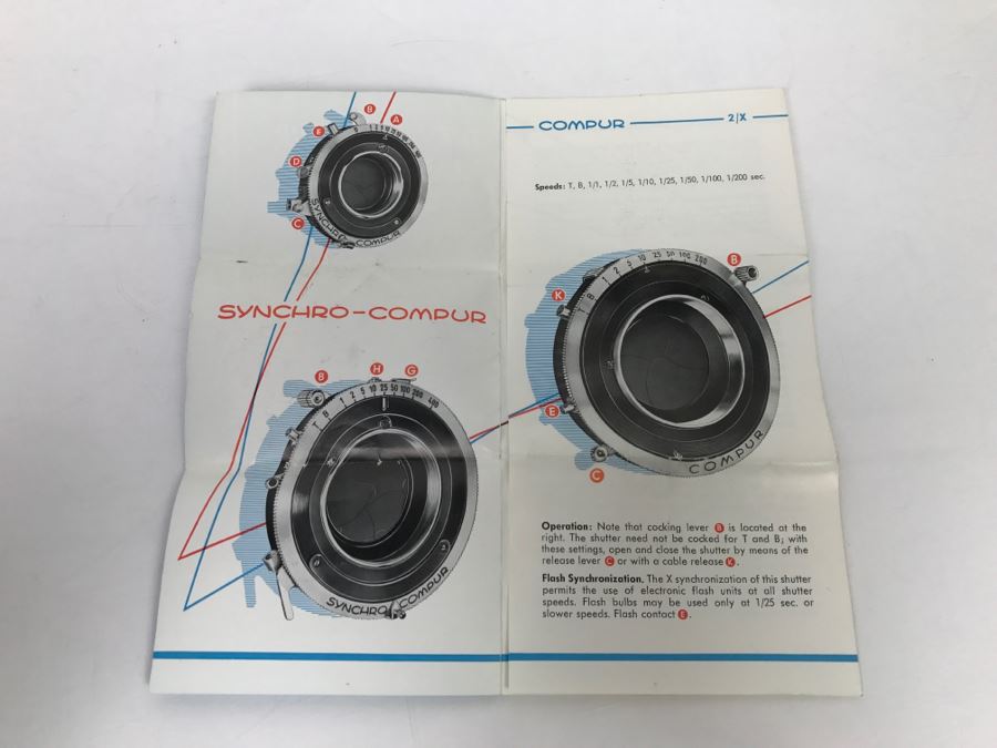 Vintage Pamphlet 'The Key To Your Large-Format Camera' Compound Compur Synchro-Compur [Photo 7]