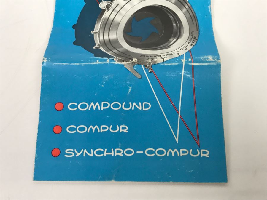 Vintage Pamphlet 'The Key To Your Large-Format Camera' Compound Compur Synchro-Compur [Photo 3]