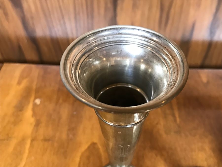 Pair Of Sterling Silver Weighted Vases [Photo 8]