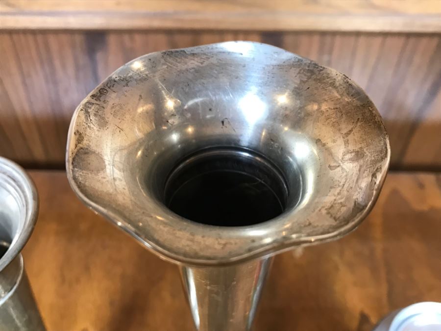 Pair Of Sterling Silver Weighted Vases [Photo 4]