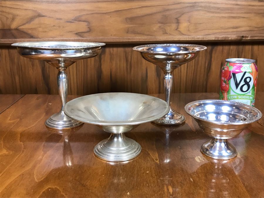 Set Of (4) Sterling Silver Weighted Footed Bowls [Photo 1]