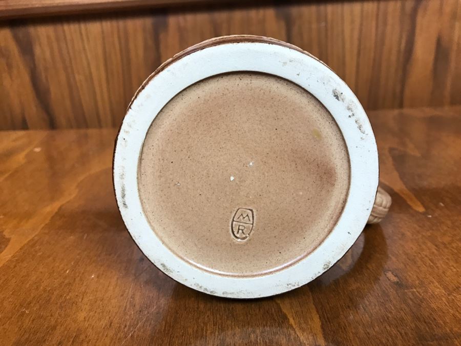 German Beer Stein Marzi Remy With Pewter Lid Jousting Knights [Photo 7]