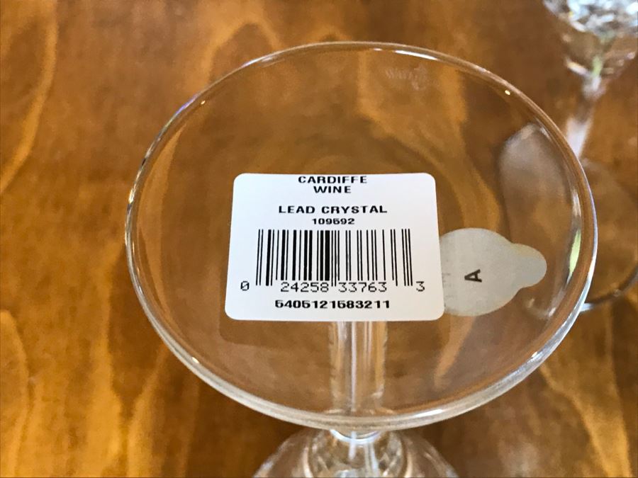 Pair Of New Waterford Crystal Stemware Glasses Cardiffe Wine [Photo 5]