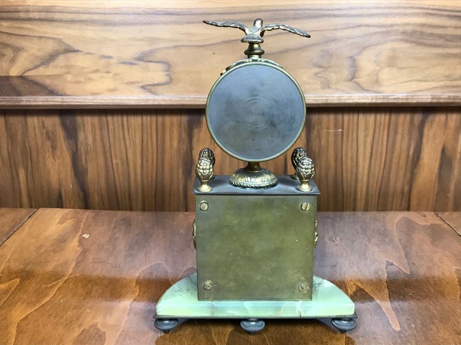 Old Brass Marble And Cloisonne Clock That Has Been Modernized To Battery Power [Photo 12]