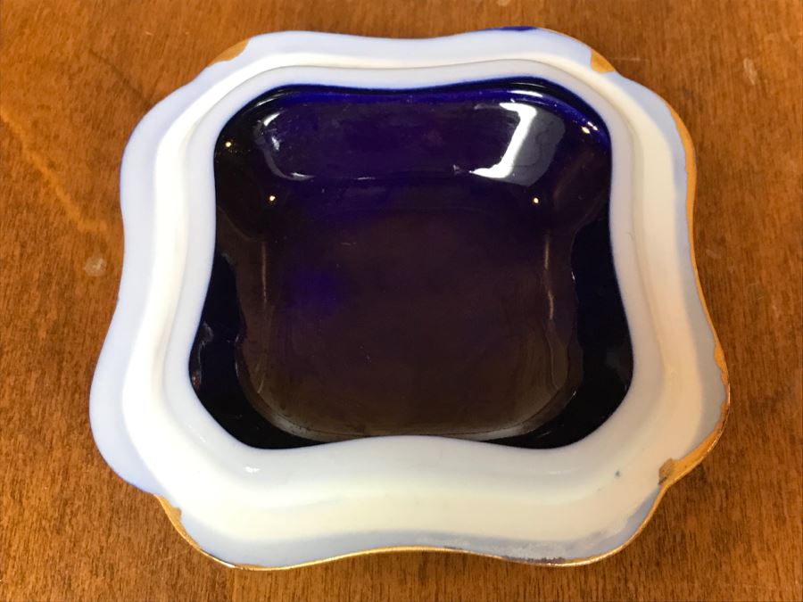 Limoges France Trinket Box Cobalt Blue And Gold [Photo 9]