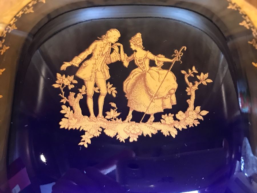 Limoges France Trinket Box Cobalt Blue And Gold [Photo 7]