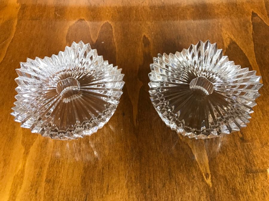 Pair Of Crystal Candleholders [Photo 8]