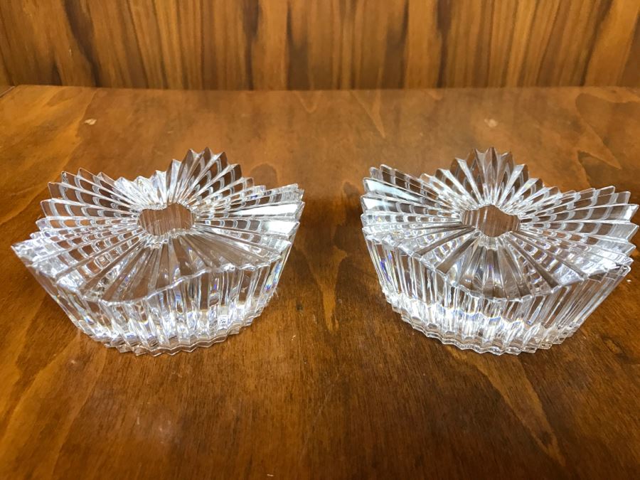 Pair Of Crystal Candleholders