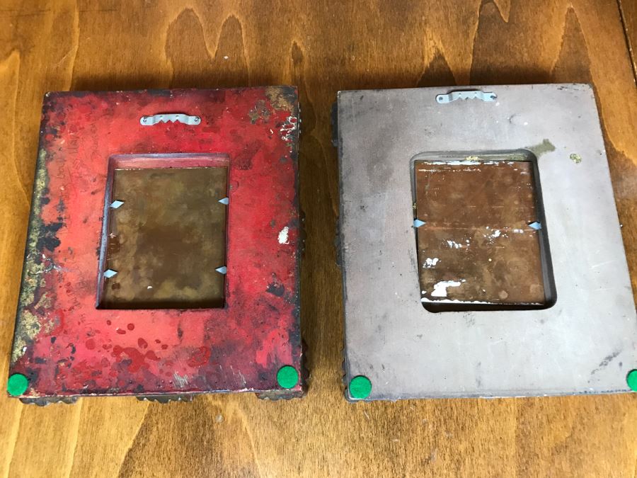 Pair Of Framed Original Portrait Paintings On Copper Signed [Photo 18]