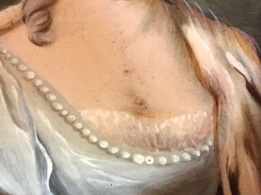 Pair Of Framed Original Portrait Paintings On Copper Signed [Photo 8]