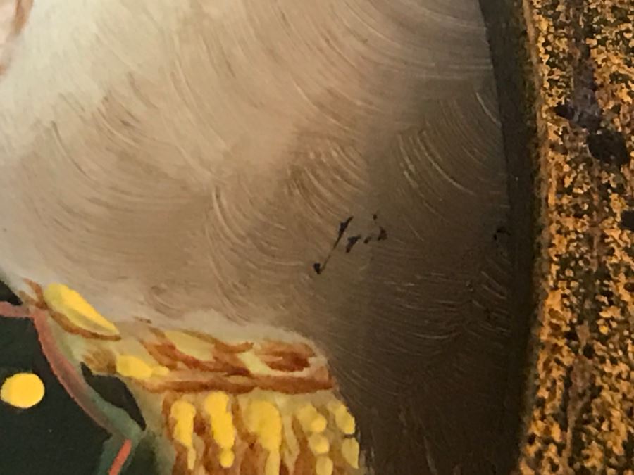 Pair Of Framed Original Portrait Paintings On Copper Signed [Photo 16]